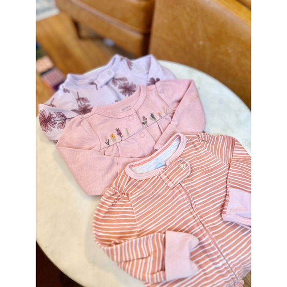 ❤️ 4/$20 NB-3m Sleeper Bundle Carters Cloud Island baby girl - Picture 2 of 8